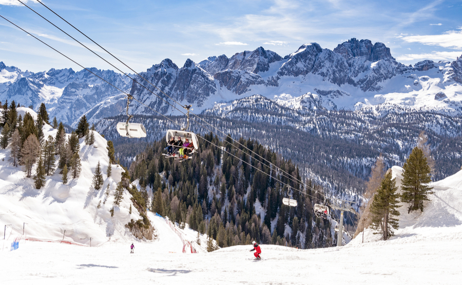 You could be skiing in Cortina, Italy in 3 hours! 